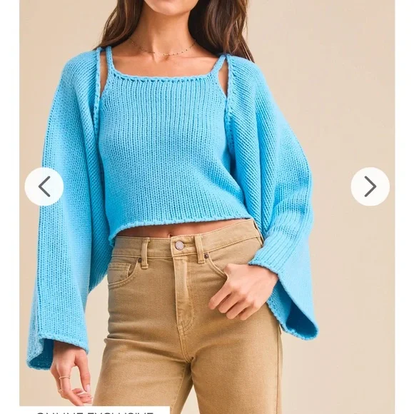 NWT Altrd State Piper Sweater Set Ice Blue L - Picture 5 of 7